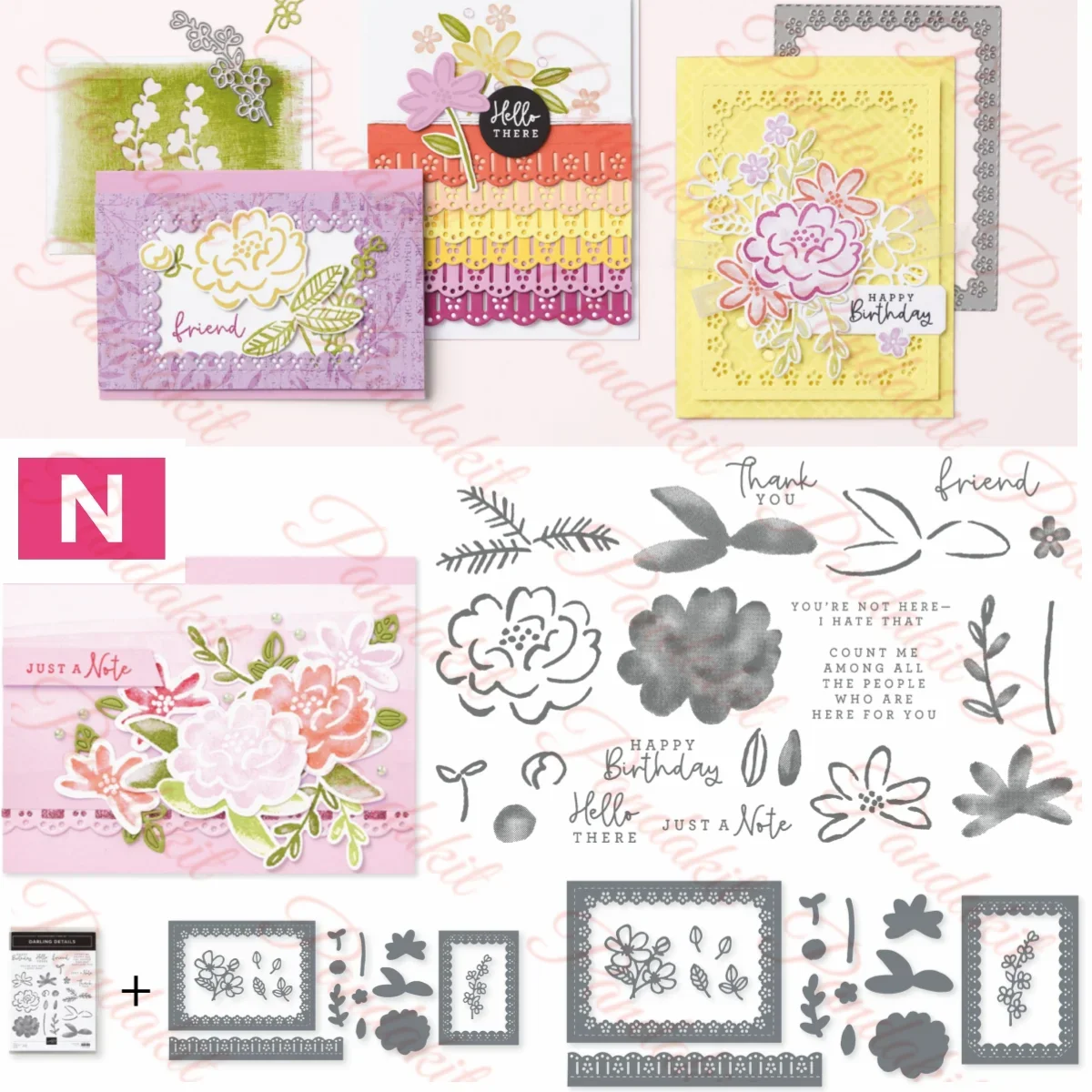 

Darling Details 2024 New Metal Cutting Dies Clear Stamp DIY Scrapbook Paper Craft Handmade Album Card Punch Embossing Template