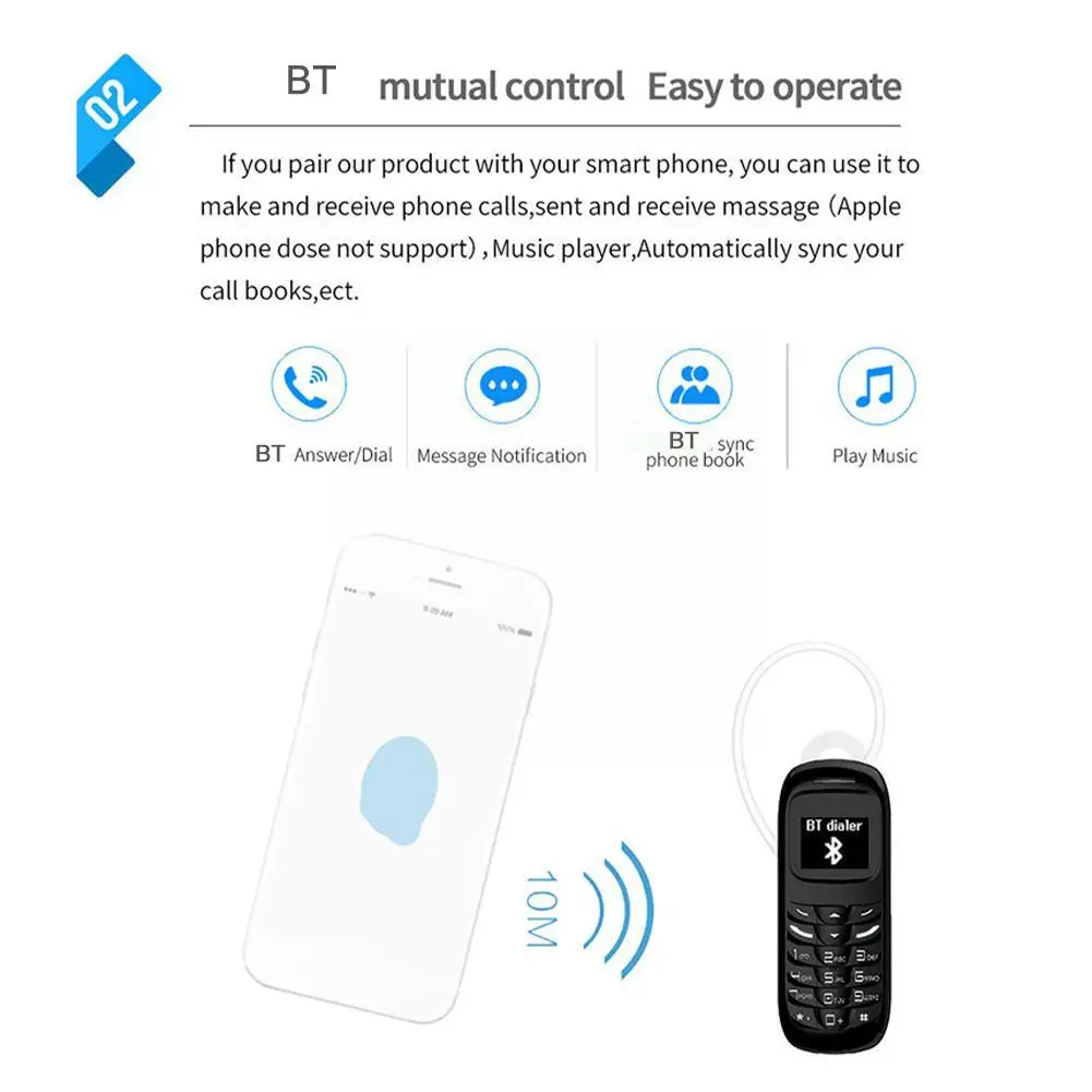 Bm70 Mini Mobile Phone Bluetooth-compatible Cell Wireless Cell Bm70 Phone Phone Earphone Gsm Gtstar Dialer Headset M5z5 images - 6