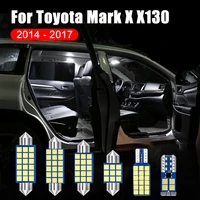for toyota mark x x130 2014 2015 2016 2017 6pcs 12v car interior led reading lights vanity mirror lamps trunk bulb accessories