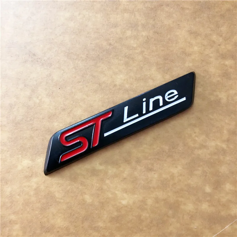 1 металлическая хромированная матовая черная Автомобильная эмблема STline ST line