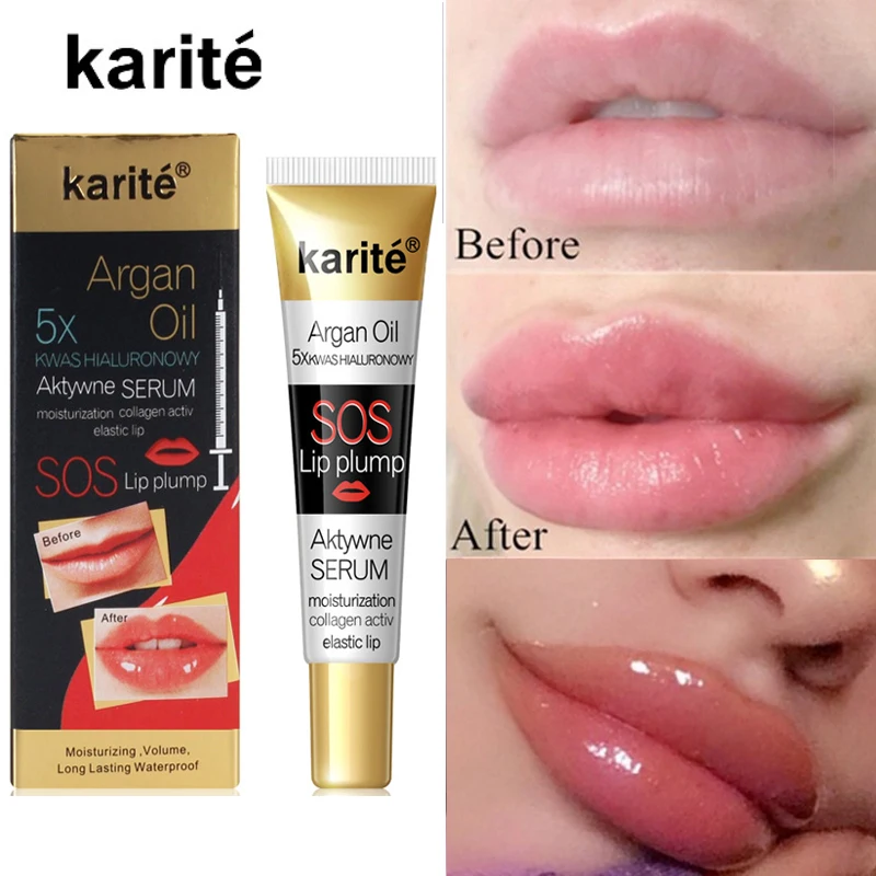 

Argan Oil Lip Plumper Serum Fade Fine Line Remove Dead Skin Long-lasting Moisturizing Nourish Lip Care Essence Beauty Makeup