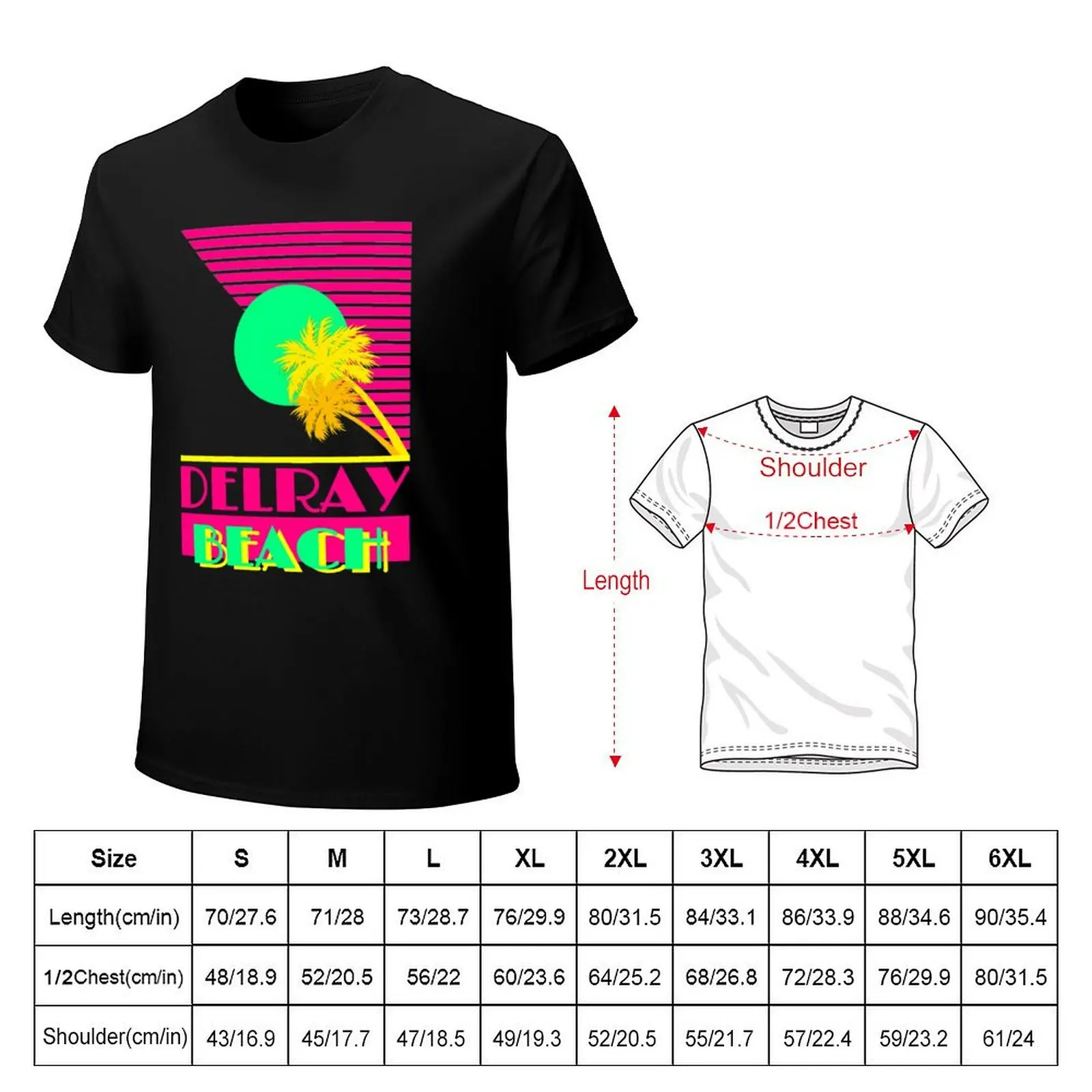 Футболка Delray Beach в стиле ретро 80-х годов футболка больших размеров с рисунком
