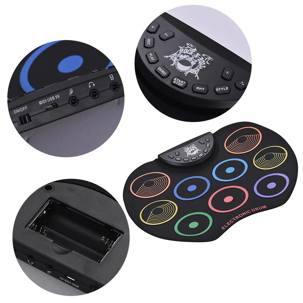 Electronic Drum Musical Instrument Kit Practice Pad Professional Musical Instrument Drums Set Bateria Eletronica Music Equipment enlarge