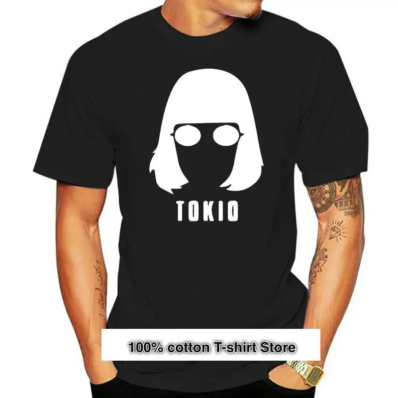 

Camiseta De algodón con estampado De La Casa De Papel para hombre, ropa para parte superior masculina, a La moda