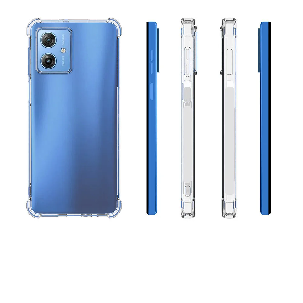 Мягкий чехол из ТПУ с подушкой безопасности для Motorola Moto G64 MOTO G54 Power Edition прозрачный