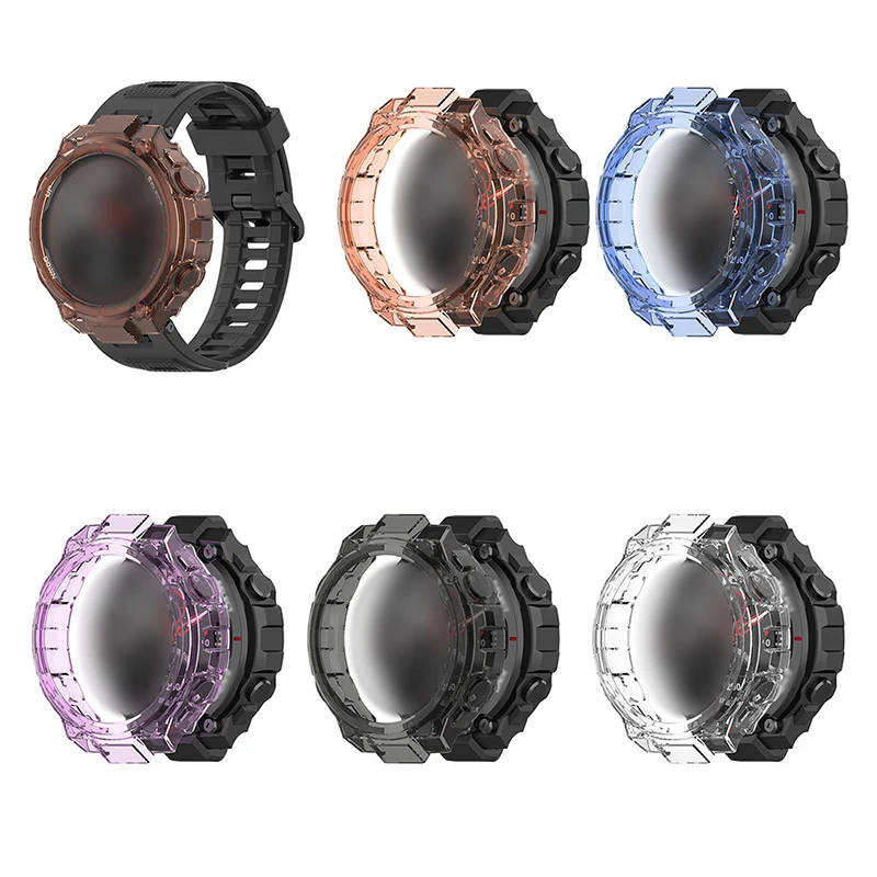 

Защитный чехол для часов Huami Amazfit T-Rex PRO/T-Rex чехол для смарт часов, защита для экрана из закаленного стекла с ремешком