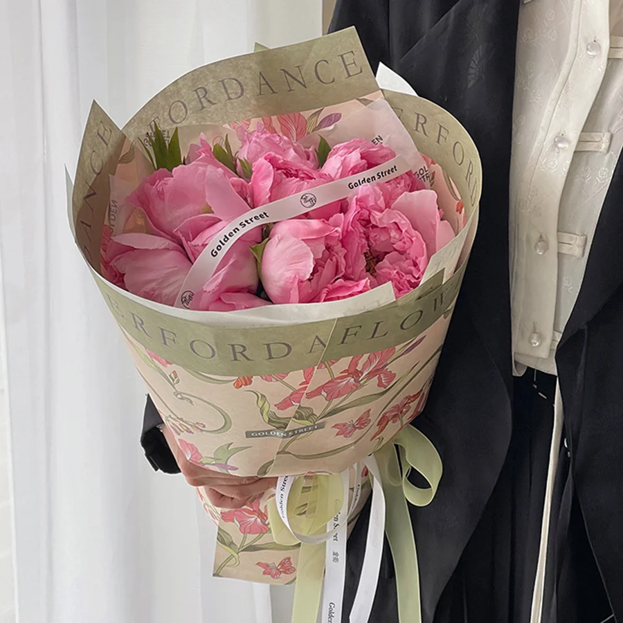 Цветочный принт Цветочная упаковочная бумага упаковка 20 (38x50 см)