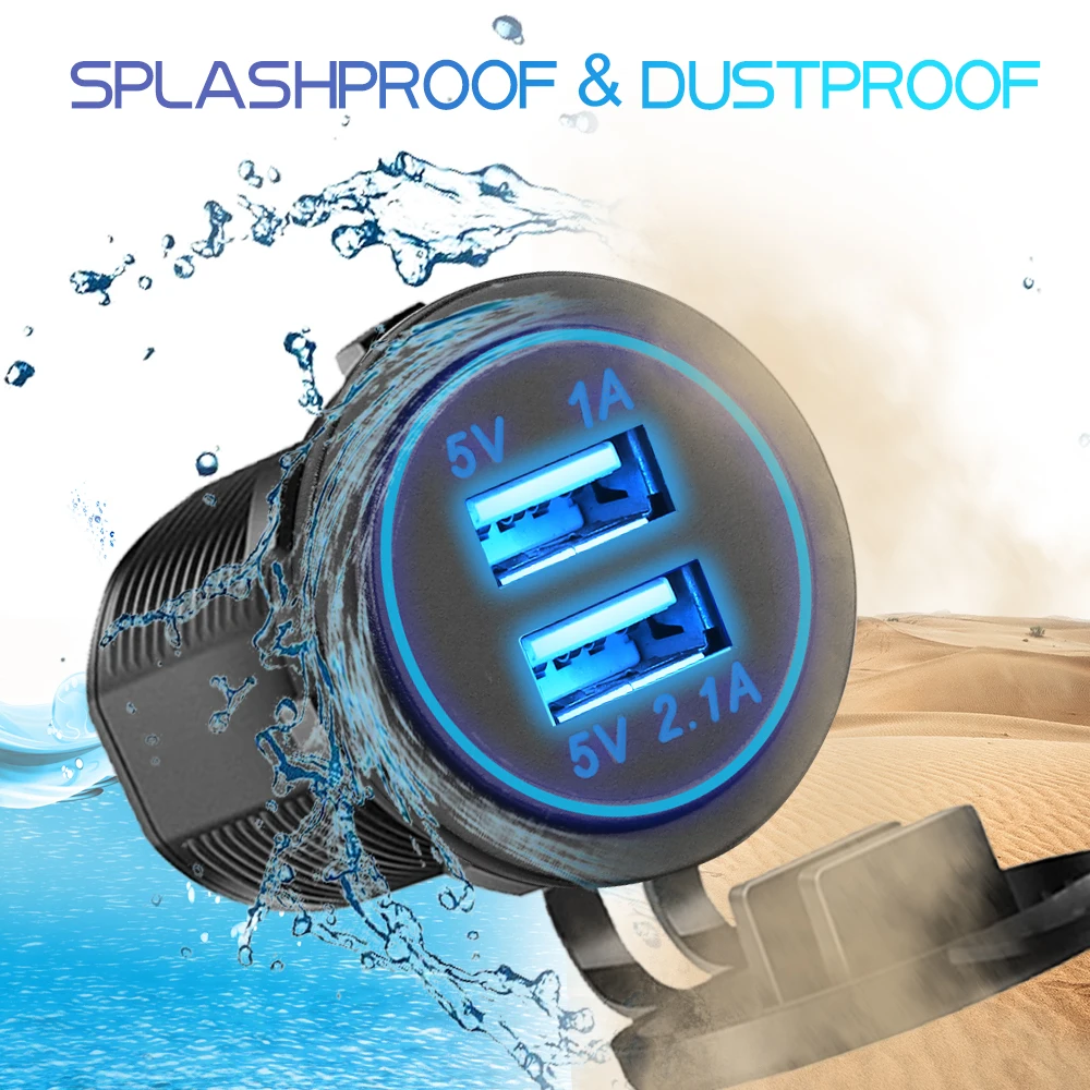 Автомобильное зарядное устройство с двумя USB-портами 5 В а 12