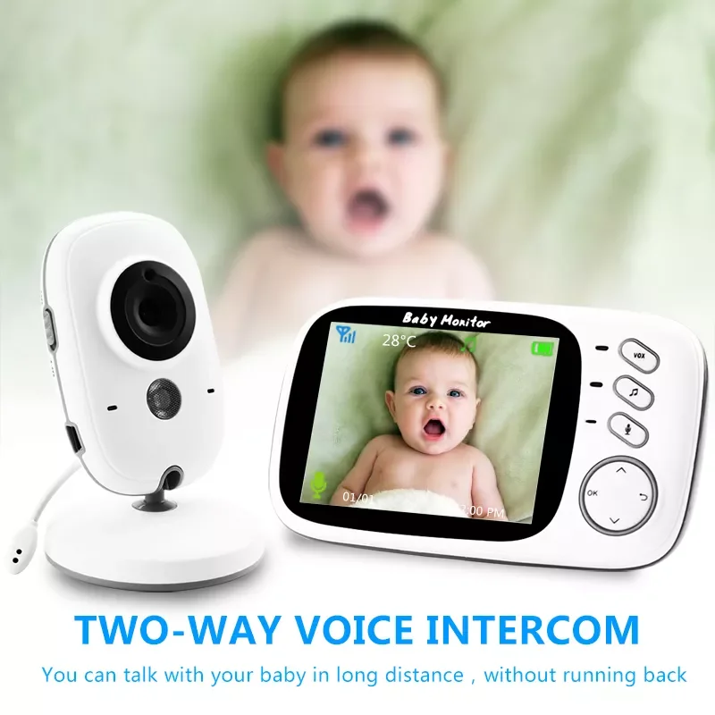 

VB603 2.4G Wireless Video Baby Monitor with 3.2 Inches LCD 2 Way Audio Talk Night Vision Surveillance Security Camera Babysitter