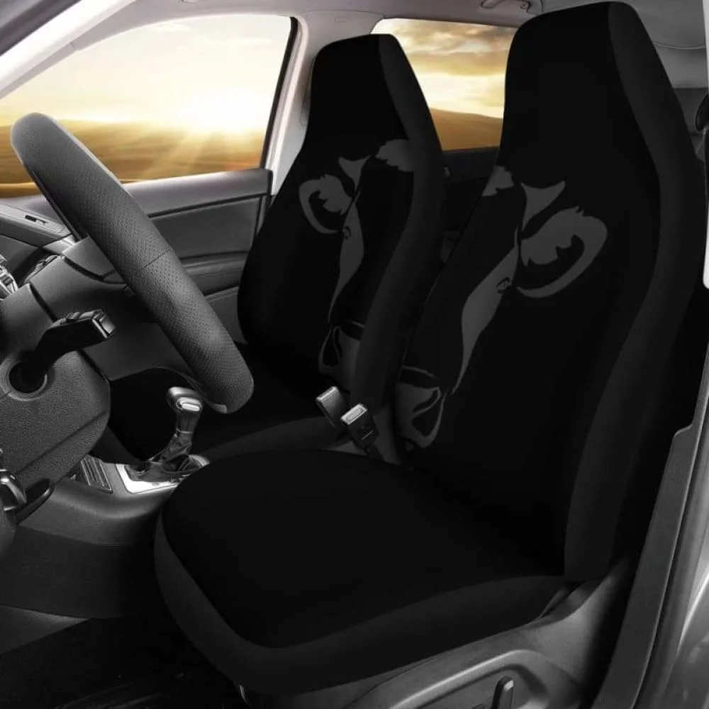 

Cow Head Centered Car Seat Covers Pack of 2 Universal Front Seat Protective Cover