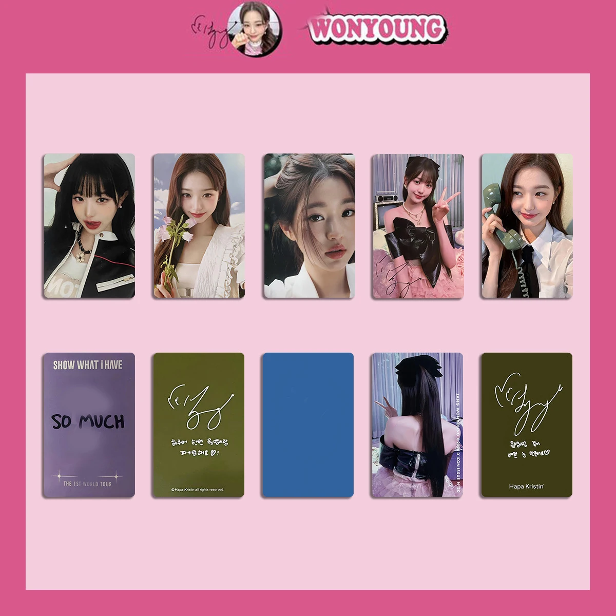 Фото KPOP Популярные звезды WonYoung Периферийные маленькие карты Фотокарточки высокой четкости Lucky Cards Купонные карты ЛОМО Коллекция карт для фанатов №4