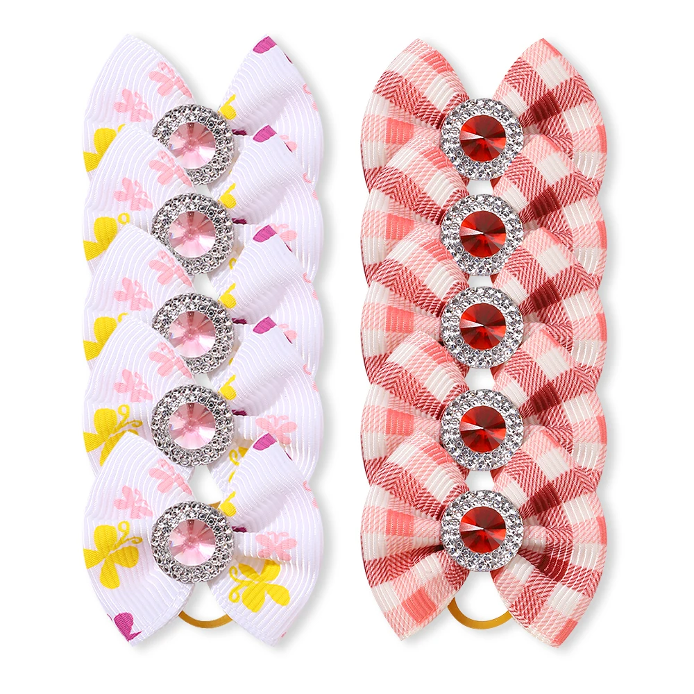 Детские резинки для волос с бантом 10 шт