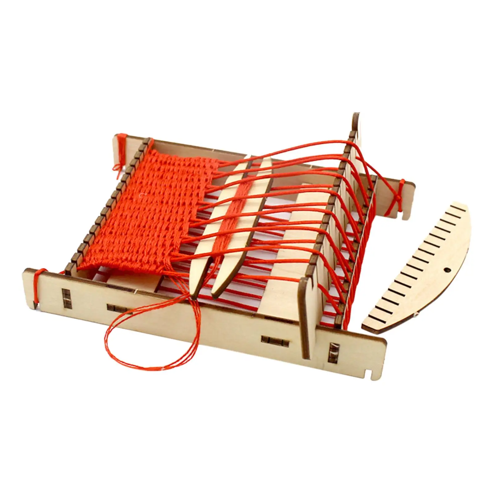 

Weaving Loom Kit Knitting Frame Knitting Loom with Accs Wooden Intellectual Toy Hand Knitting Loom toy for Kids Beginners