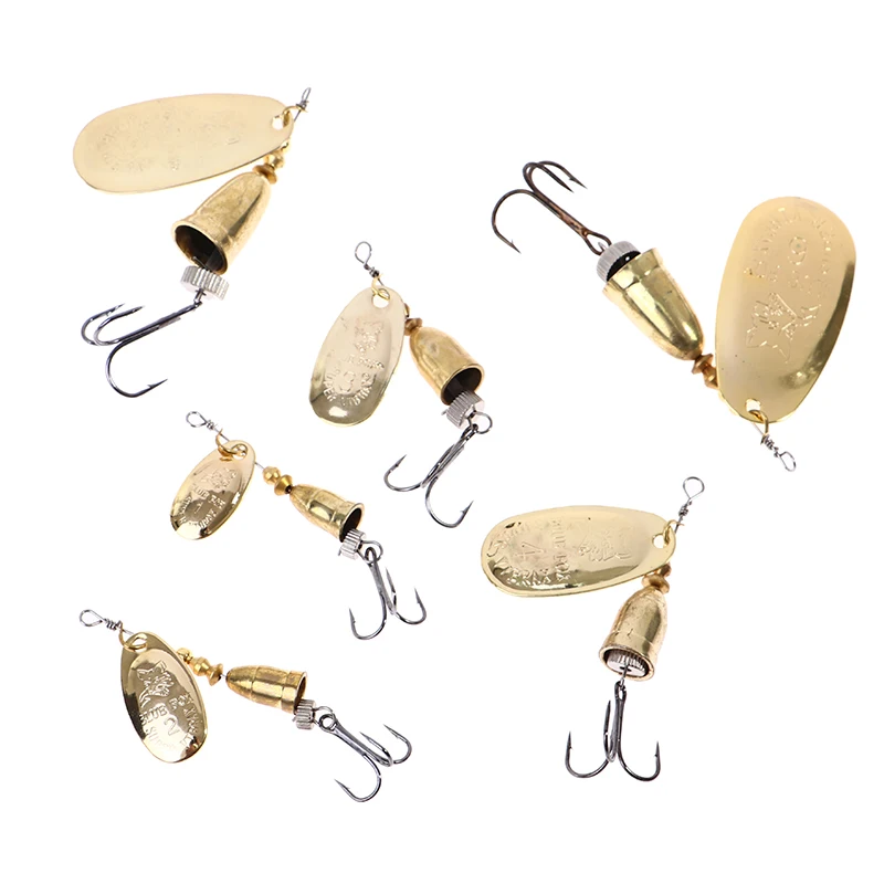 Вращающаяся металлическая блесна с лезвием латунная жесткая искусственная