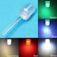50pcs white red green blue yellow 10mm diode lamp ultra bright water clear diffused 8000mcd 1 93 4v emitting diodes diy light