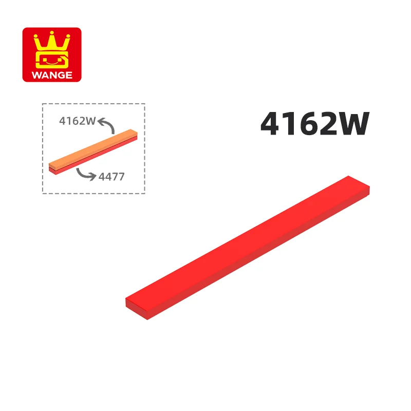 Фото Wange 4162w 100 г/72 шт. плоская плитка без отверстий 1x10 с канавкой, строительный блок Moc, совместимый с кирпичом, наборы детских игрушек «сделай сам» №1