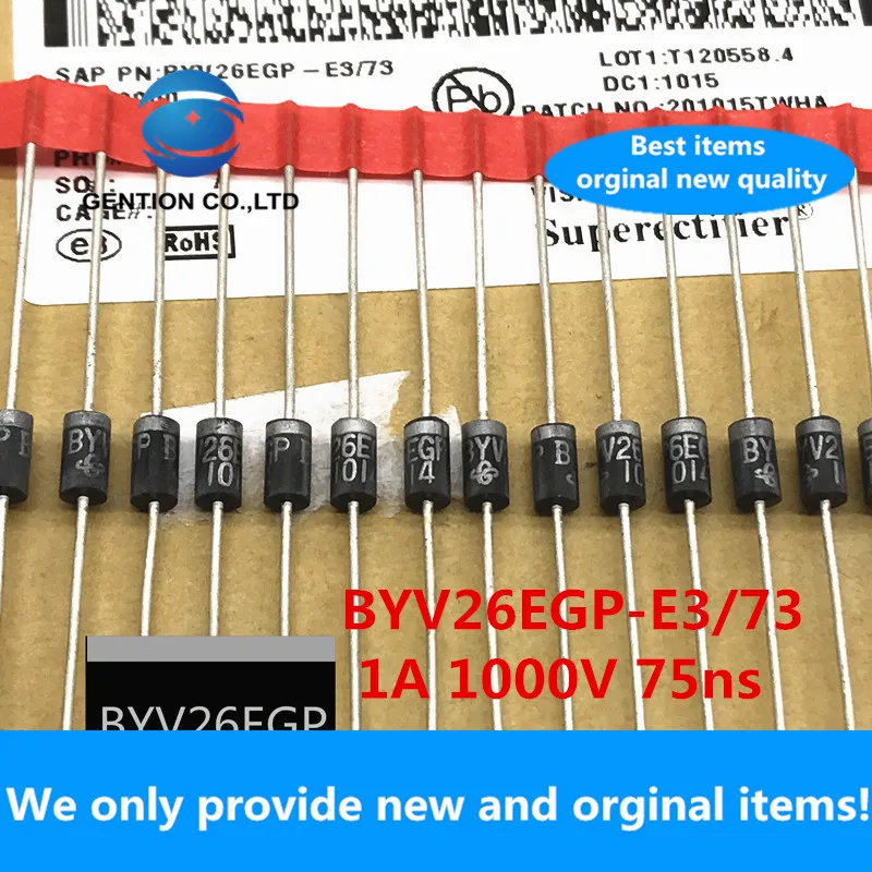 

10 шт., новинка 100%, оригинальный ультрабыстрый выпрямитель byv26ед/54 1A 1000V 75ns