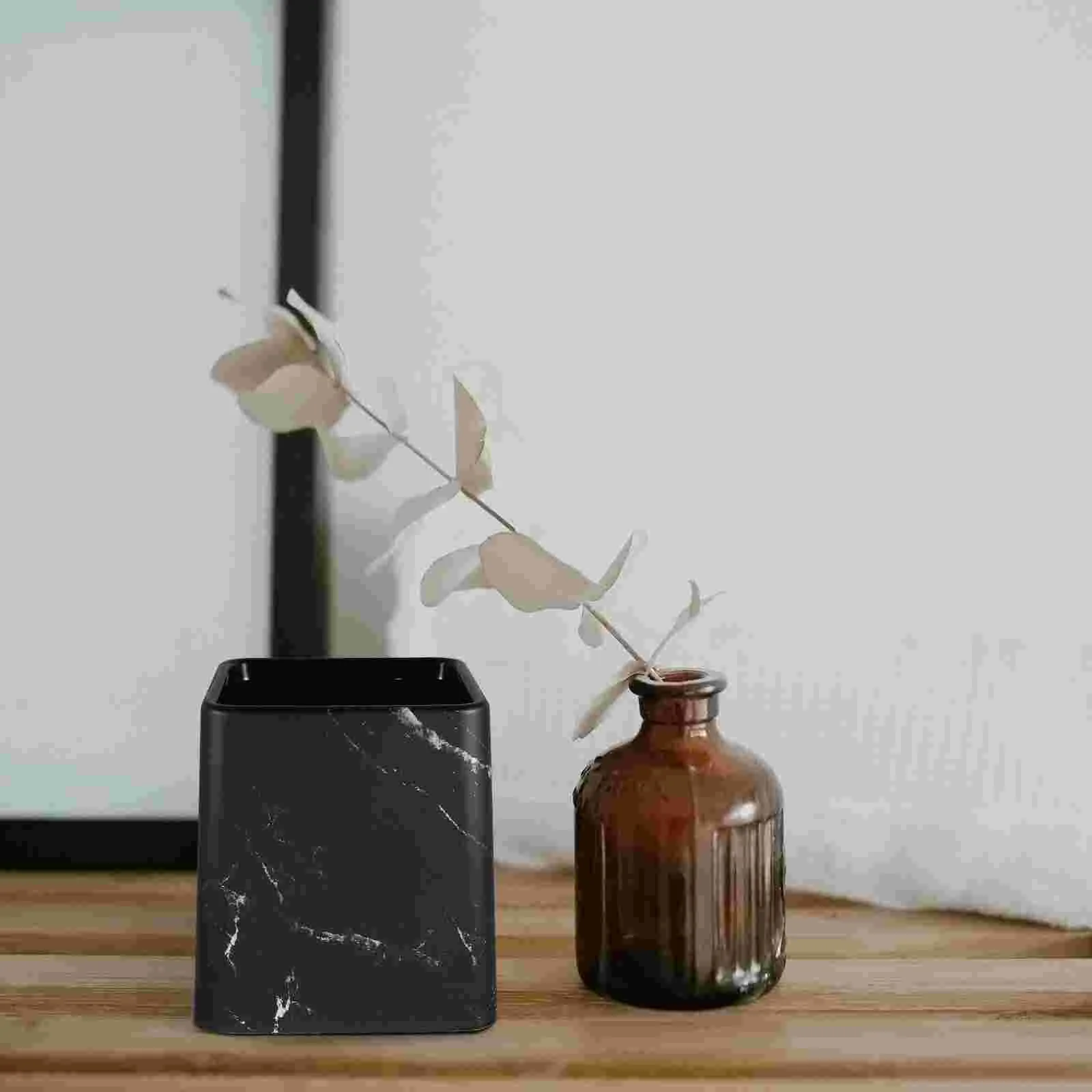 Настольный мусорный бак для мусора кухонный офисный мраморный корзина мусорной