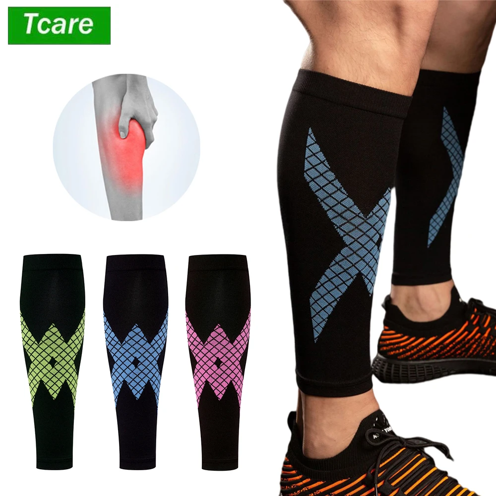 

Tcare 1Pair Calf Compression Sleeves for Men & Women - Calf Support Leg Compression Socks for Shin Splint & Calf Pain Relief New