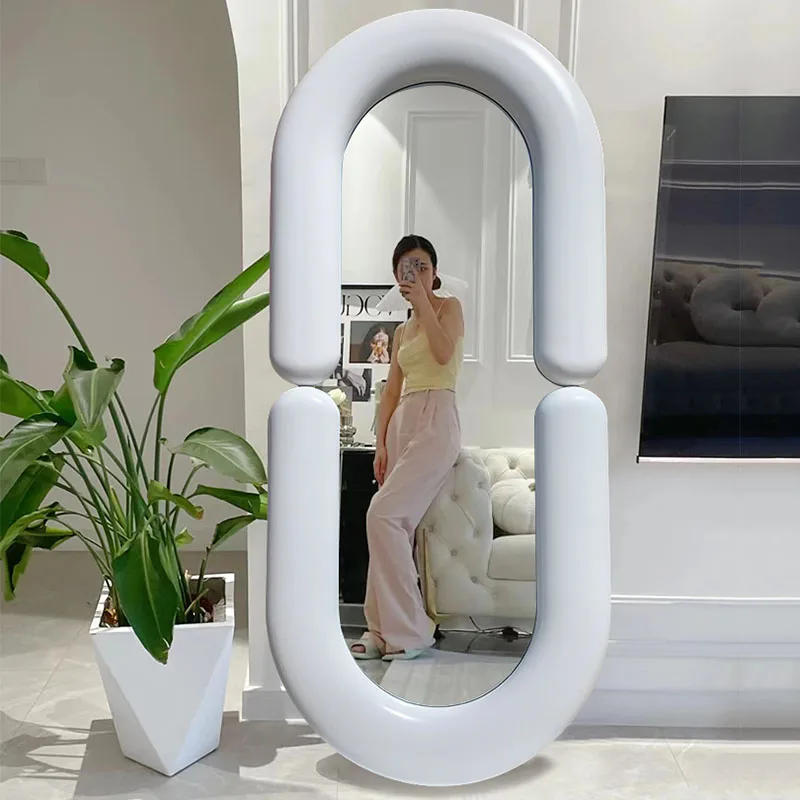 

Bathroom Aesthetic Wall Mirror Vintage Makeup Office Barber Wall Mirror Art Oval Espejos Decorativos De Pared Home Decoration