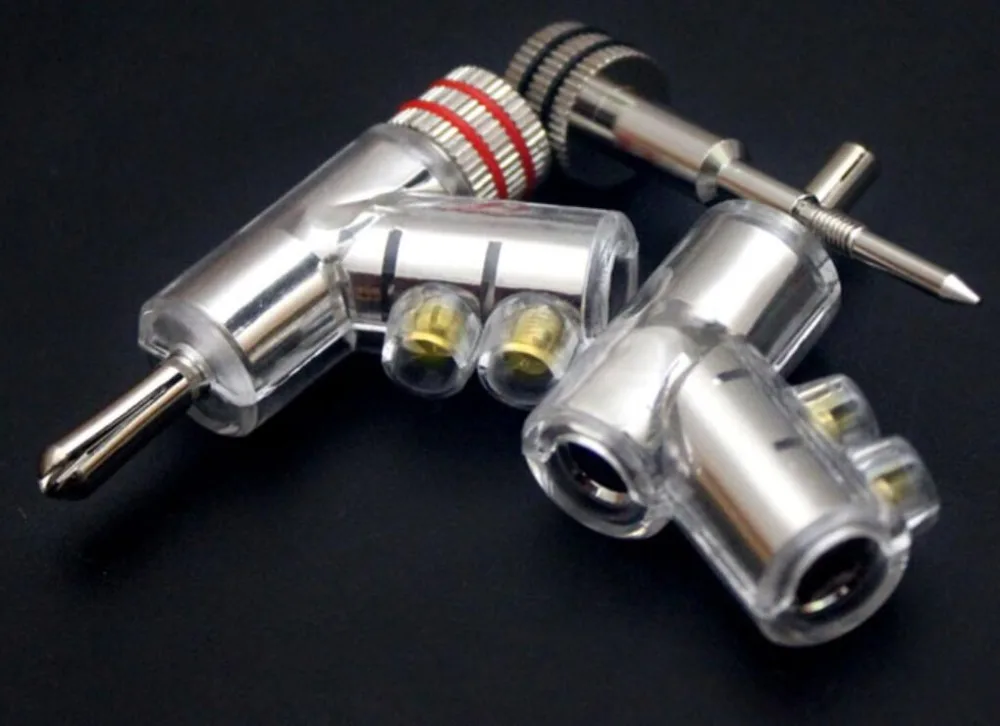 4 шт. высокопроизводительная родиевая вилка-банан с блокировкой Hi-Fi-Колонка для