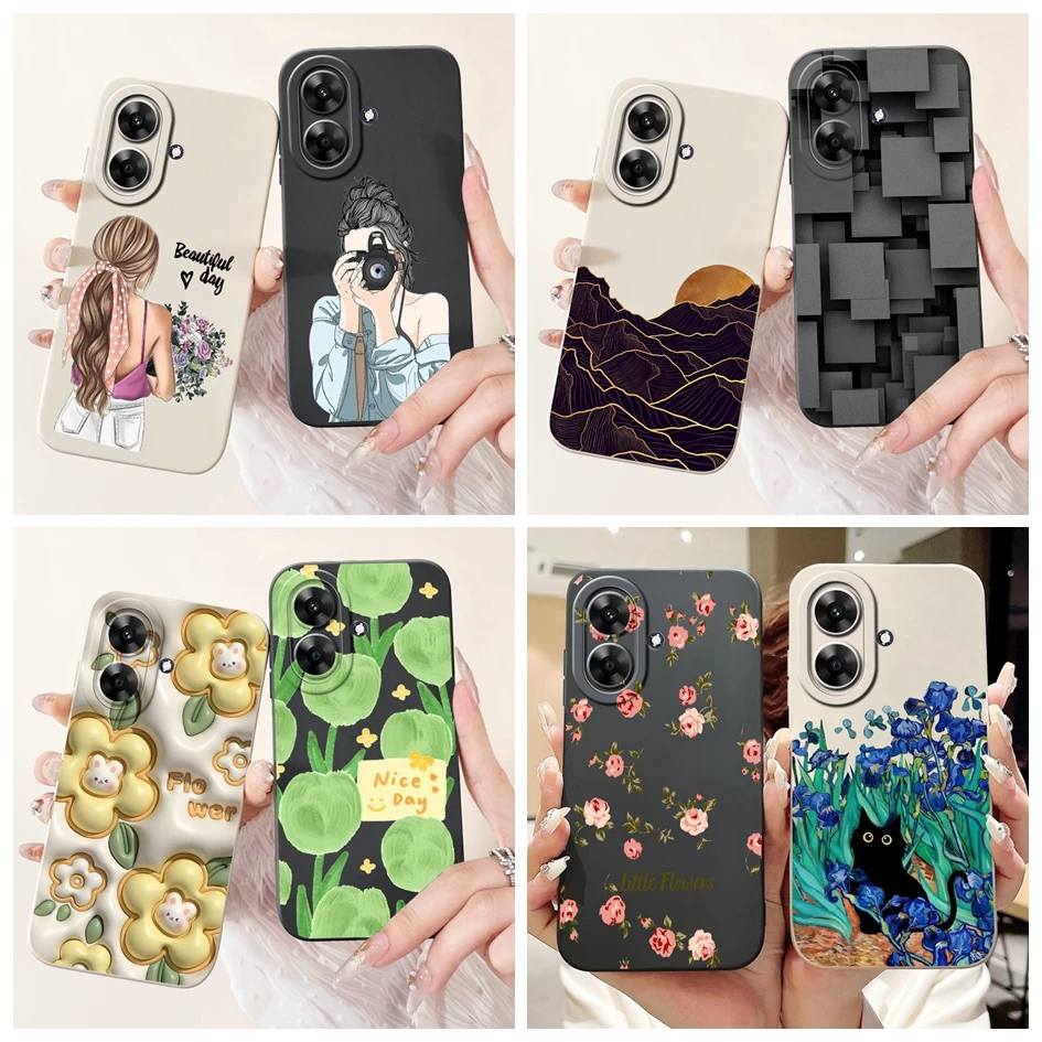 For Realme Note 60 Case Popular Flower Girls Soft Silicone Phone Narzo N61 Back Cover on Note60 Funda