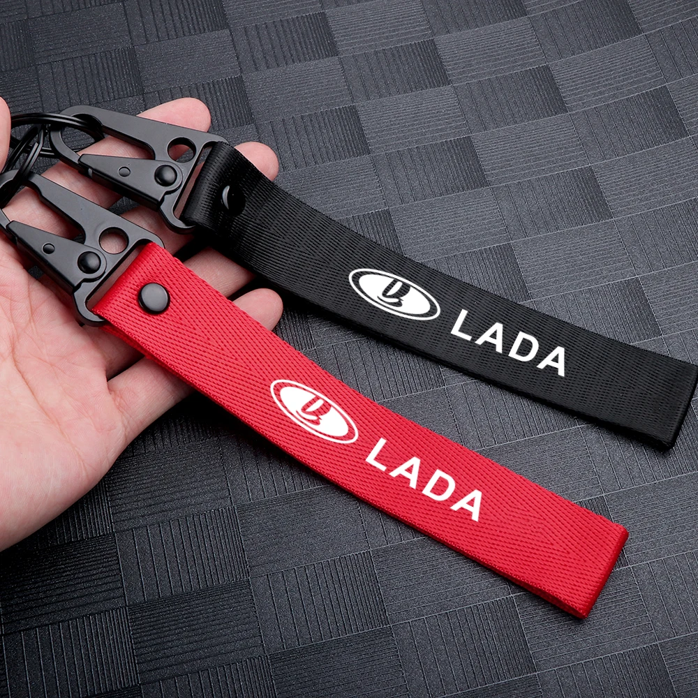 

1 piece Car Keychains with Split Ring link chain Key Pendants Holder Rings Keyring For LADA Largus Granta Niva Xray styling