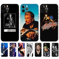 black tpu case for iphone 5 5s se 2020 6 6s 7 8 plus x 10 xr xs 11 12 13 mini pro max back cover johnny hallyday