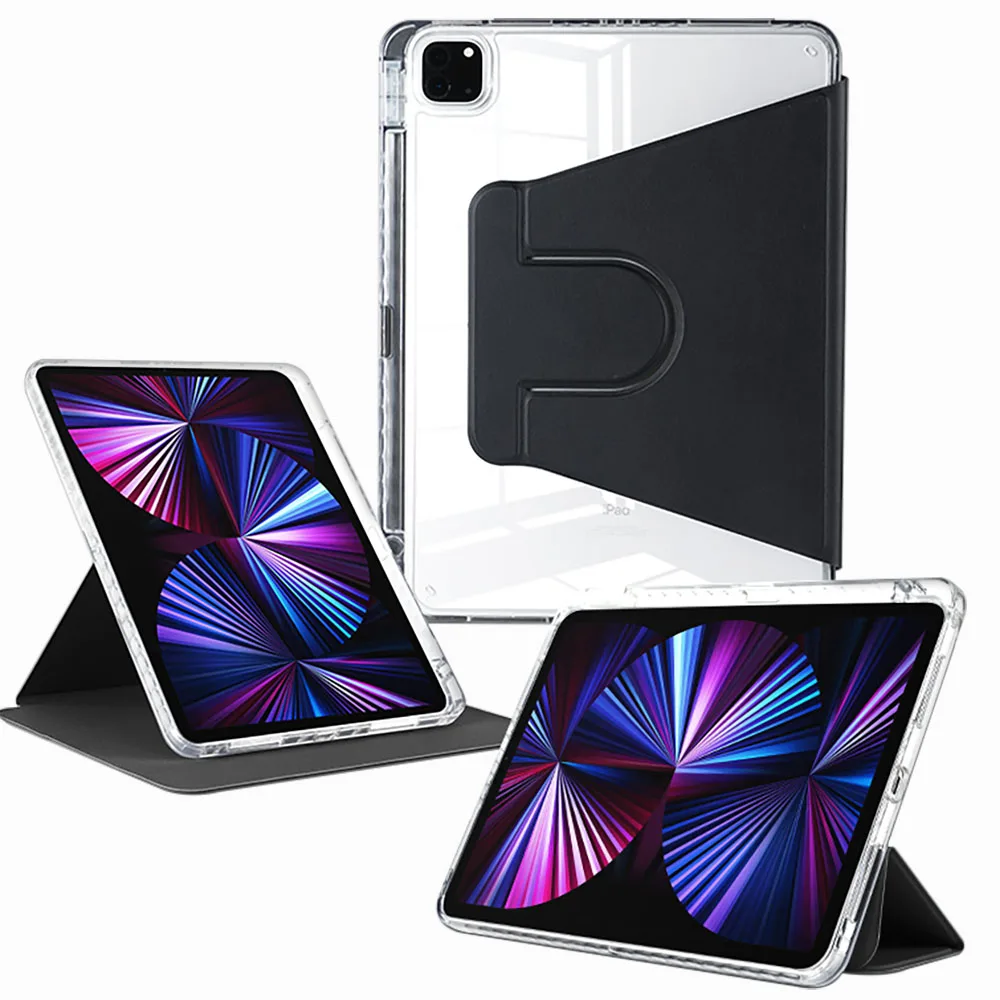 

KEPAYA IPad 10th Gen Case 10.9 With Pen Slot Acrylic Soft Edge Hard 360 Degrees Rotated Cover Pro 11 Air5 46789th Mini6 Pro 12.9