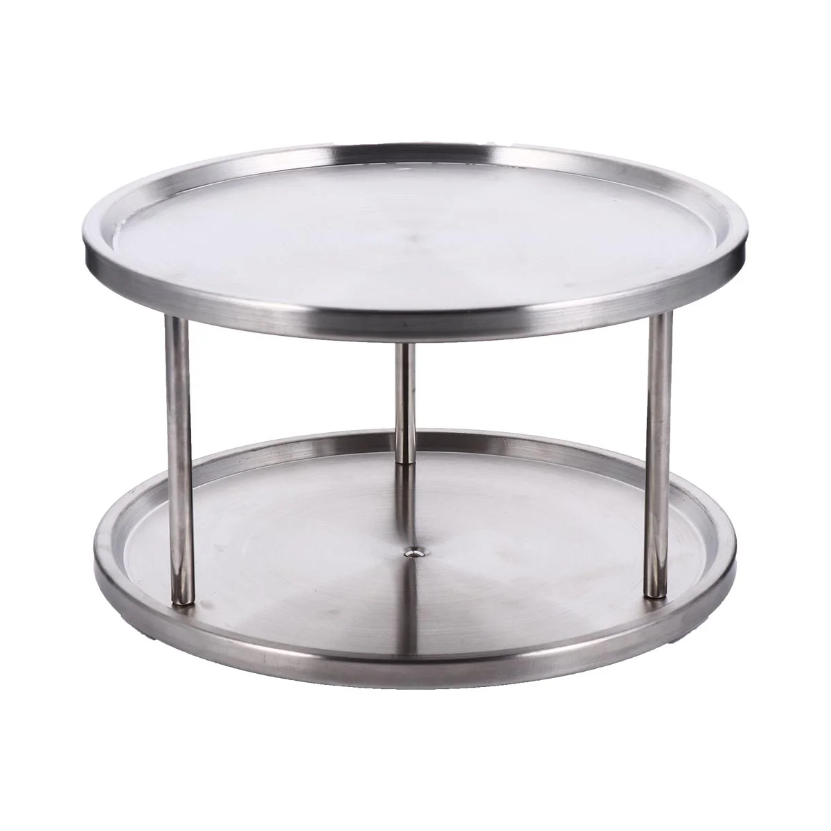 

Japanese Makeup Kitchen Turntable Organizer Stainless Steel Serving Utensils Shelf Seasoning Container Tableware