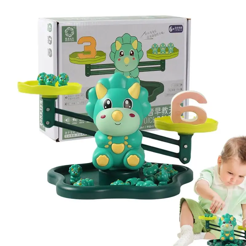 

Balance Counting Math Toys Dinosaur Educational Toys Math Game Boys Girls Cute Dinosaur Digital Voice Balance Scale Educational