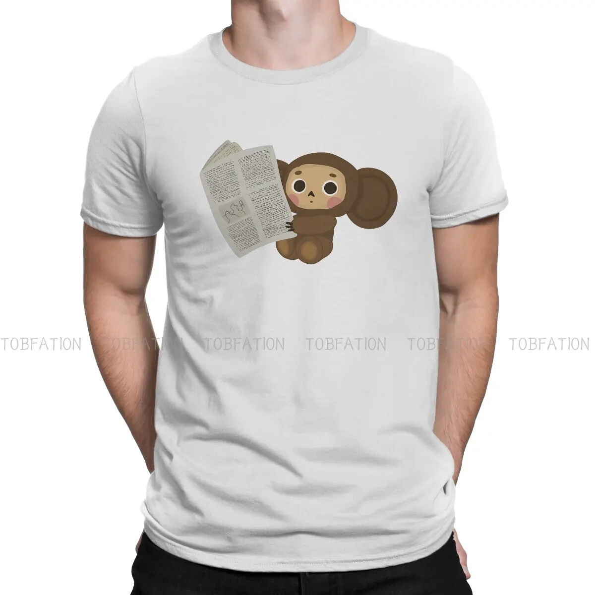 

Бумажная женская футболка Cheburashka Che Burashka Gena, русская мультяшная ткань, базовая футболка, мужские топы, индивидуальность, Большая распродажа