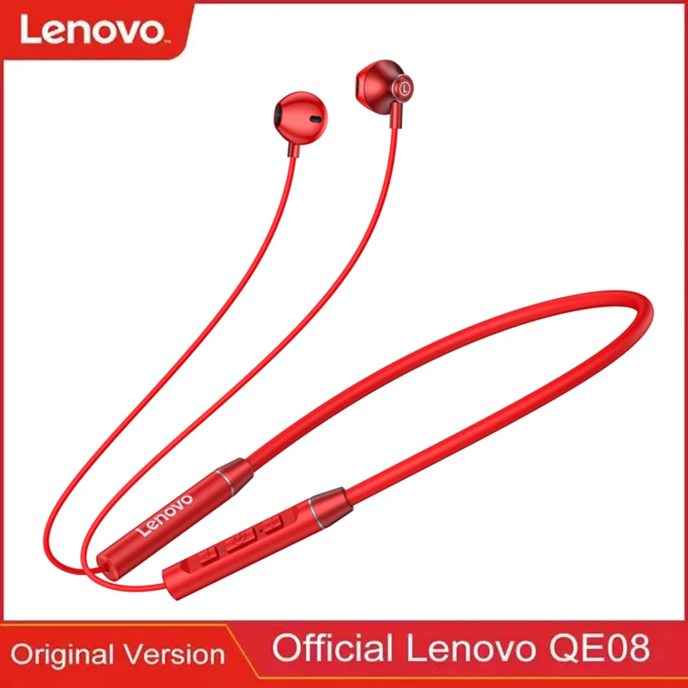 

Bluetooth-наушники Lenovo QE08 с шейным ободом и защитой от шума