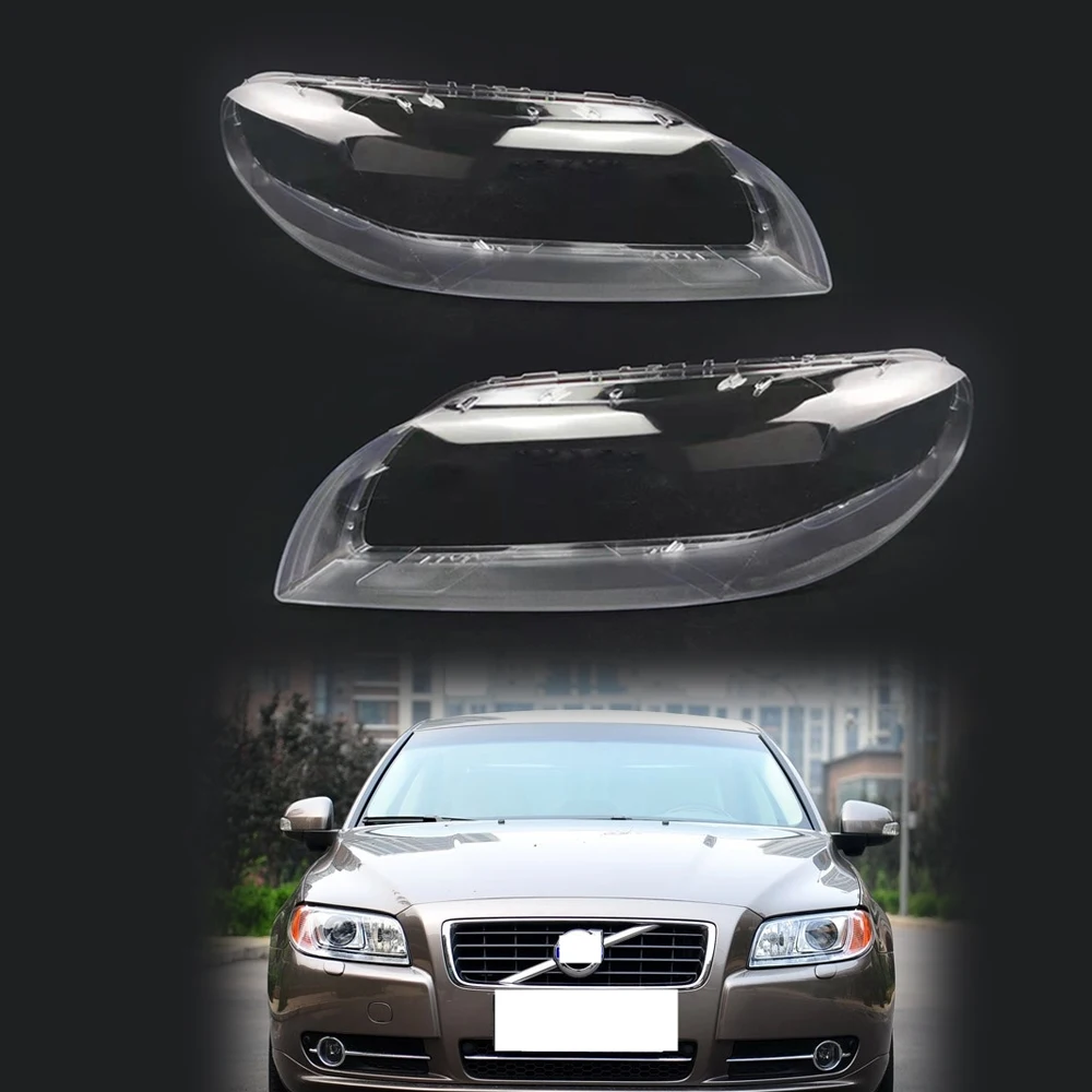 Pair for Volvo S80 S80L 2008-2015 Car Front Headlamp Cover Headlight Shell Lens