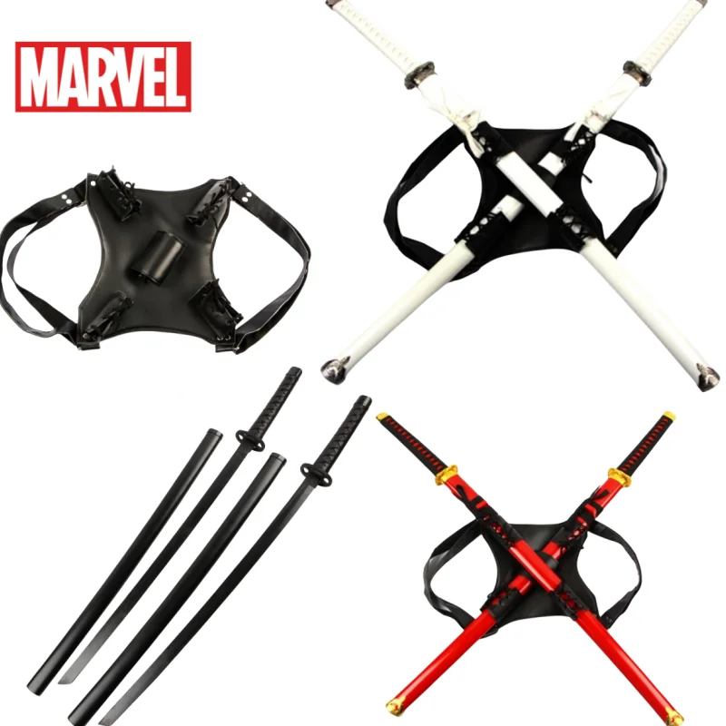 

Marvel Peripheral Deadpool Personalized Creative Cartoon Children's Cosplay Double Sword Sword Shoulder Strap Toy Christmas Gift