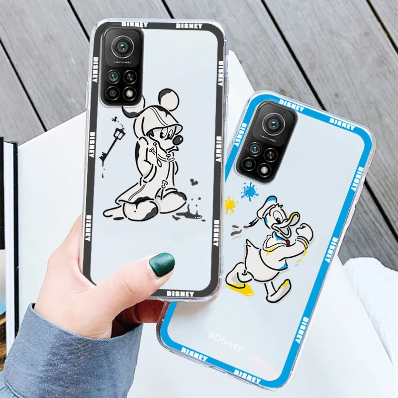 

Mickey Minnie Donald Duck For Xiaomi Redmi Note 12 11E 11S 11 11T 10 10S 9 9T 9S 8 8T Pro Plus 5G 7 Transparent Phone Case