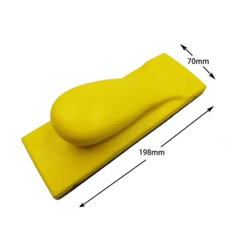 

70x198mm Abrasive Sanding Disc Holder Long Hook Loop Velcro Backing Polishing Pad Superior Polyurethane (PU) Hand Grinding Block