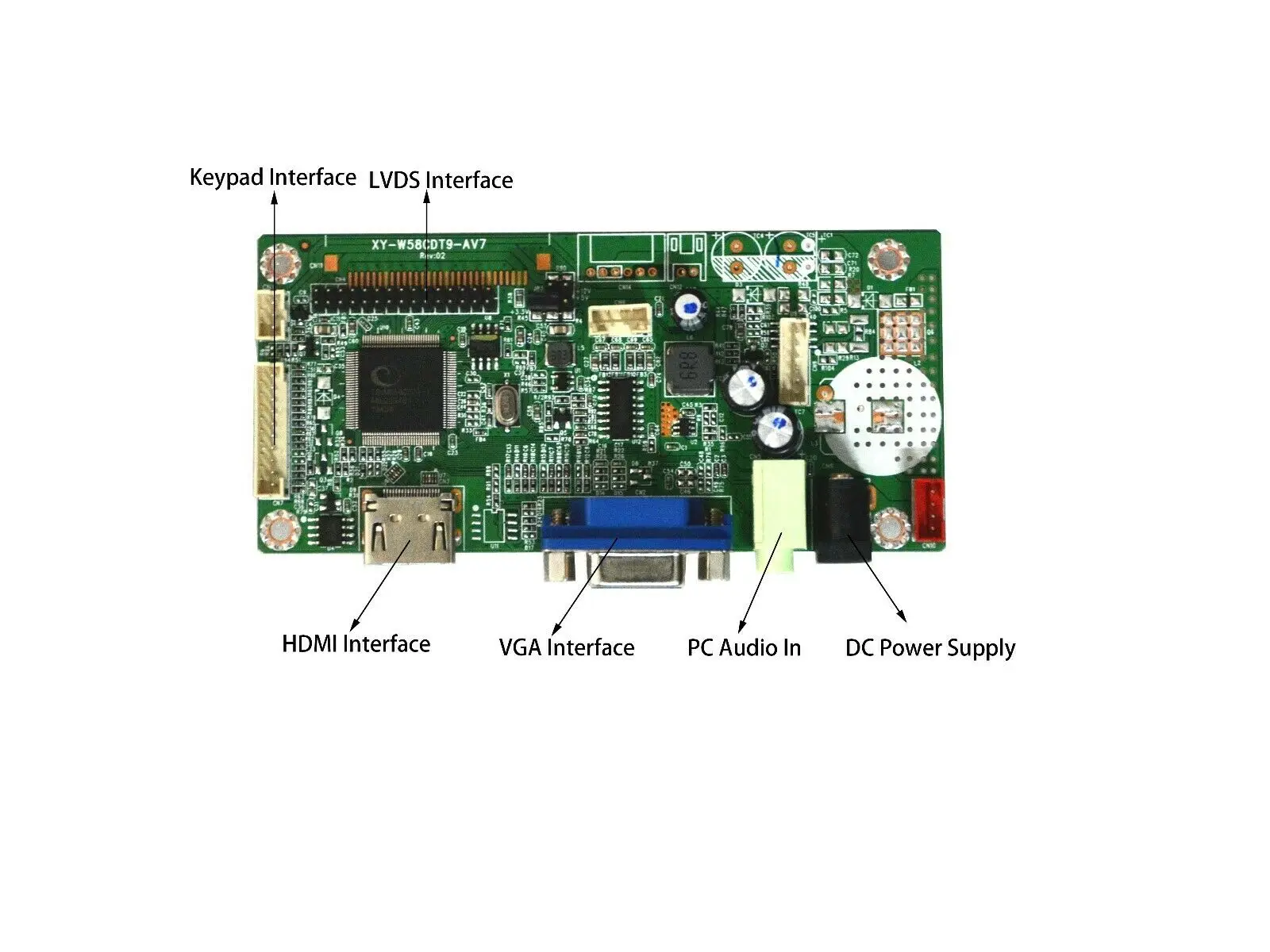 Совместимый с HDMI драйвер платы контроллера VGA LVDS ДЛЯ 12 3 дюймового светодиодного