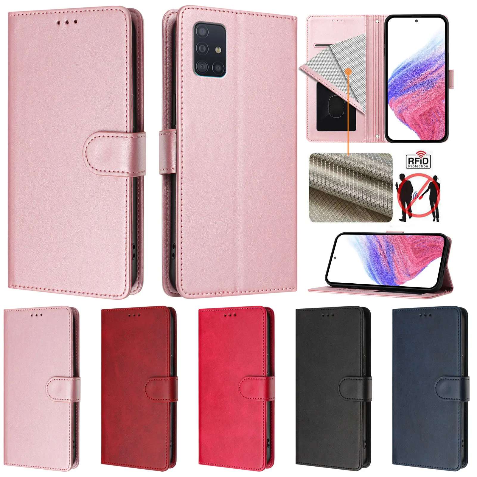 Фото Кожаный чехол-кошелек для Samsung Galaxy A91 A71 A51 A41 A31 A21s A21 A11 A01 A70s A70 A20s A20e A10e, задняя крышка для телефона №1