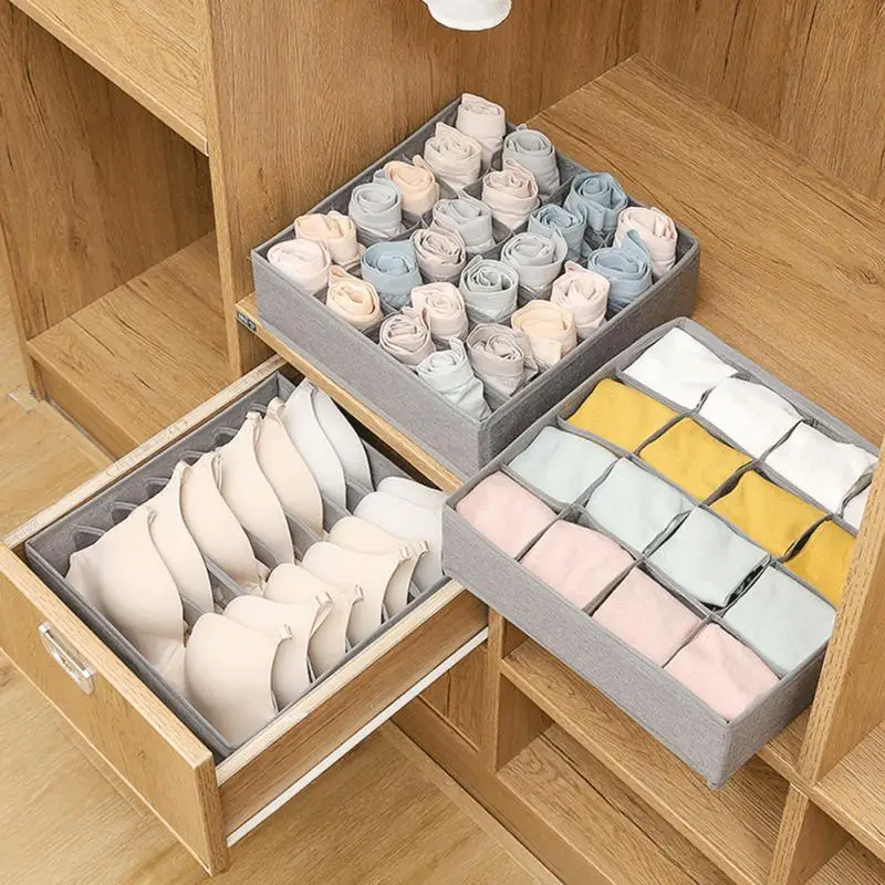 

Foldable Sock Storage Organizer Boxs Dormitory Cabinet Drawer Organizers Clothes Closets Underwear Underpants Bra Storage Box