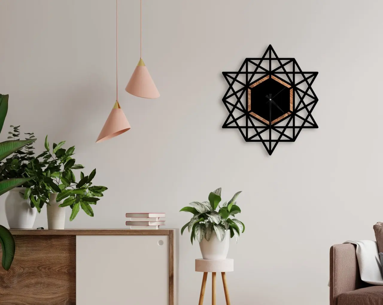

BK Gift Decorative 45cm Wooden Wall Saati-150
