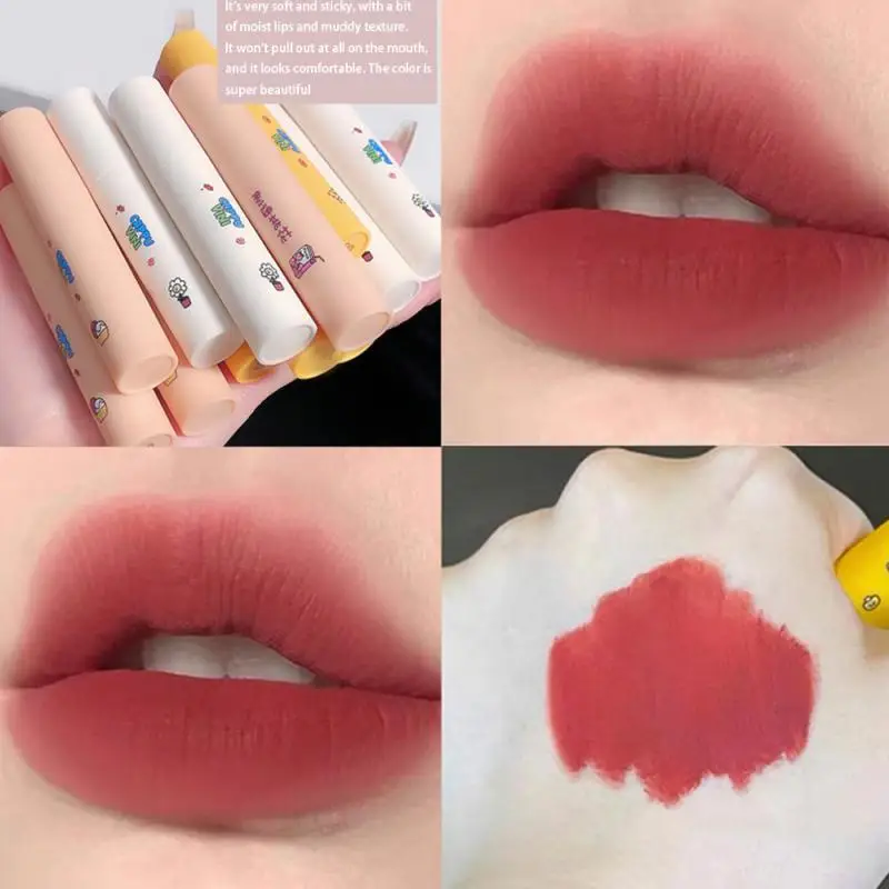 

Sexy Lip Gloss 6 Colors Nude Matte Lipstick Waterproof Long Lasting Women Red Lip Gloss Tint Velvet Lip Glaze Beauty Cosmetics