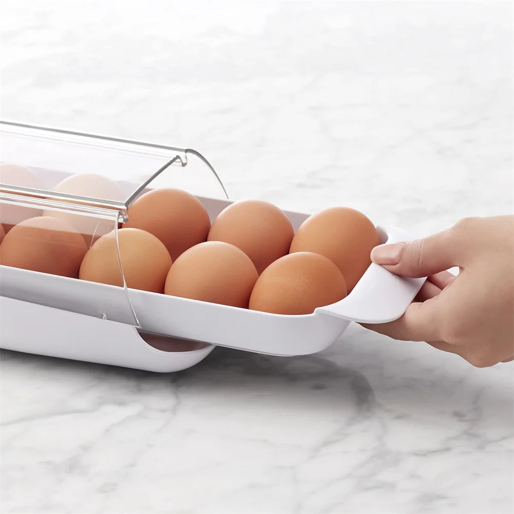 

Egg Holder Storage Box High-capacity Transparent Household Drop Resistant Space Saver Kitchen Storage Tools Multi-purpose