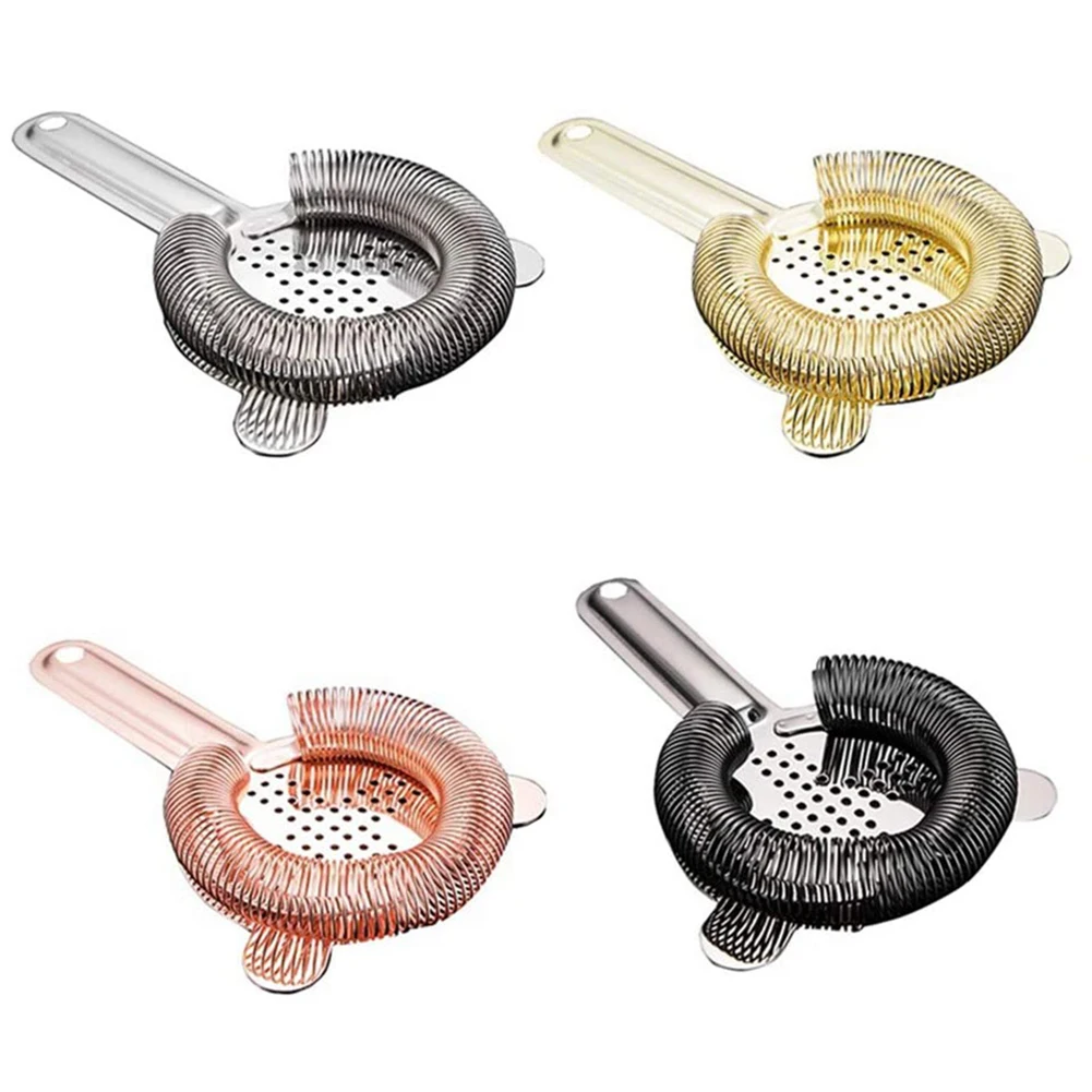 

Stainless Steel Bar Strainer Cocktail Strainer Cocktail Shaker Bar Ice Strainer Wire Mixed Drink Home Kitchen Barware Tool