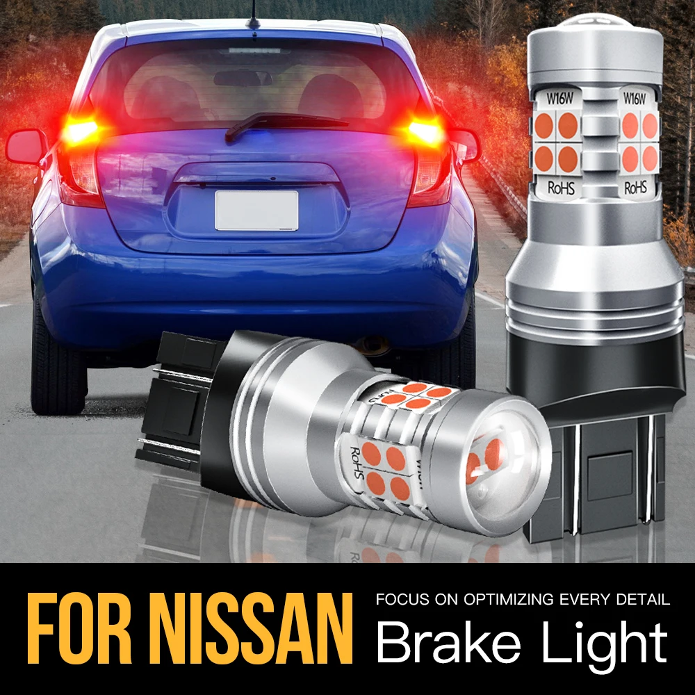 

2pcs W21/5W 7443 T20 Canbus Error Free LED Brake Light Lamp Blub For Nissan Terrano R50 Note Pulsar Tiida X-Trail T31 T32 Quest