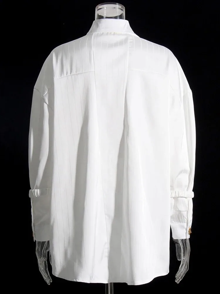 Блузка BPN с металлической пряжкой женская характерная однотонная Повседневная