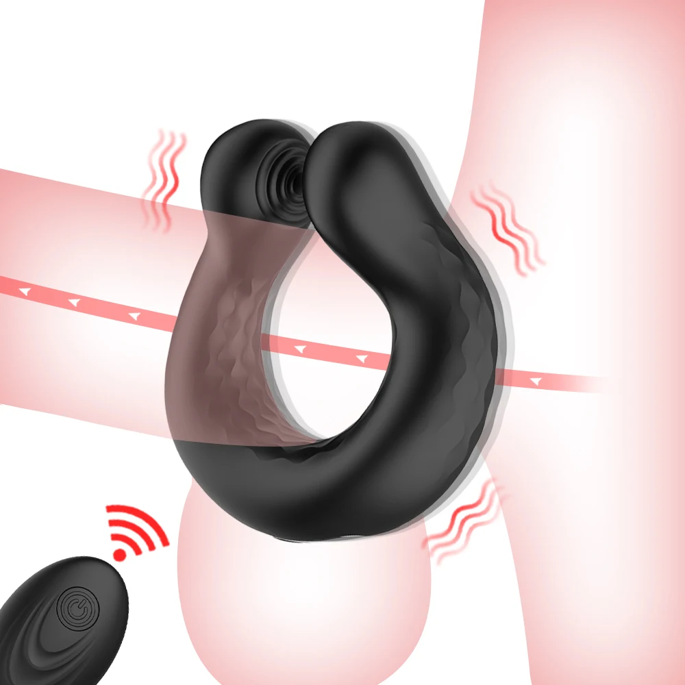 Wireless Remote Control Cock Ring Vibrator 10 Speeds Penis Rings Vibrator for Men Penis Massager Adult Sex Toys Male Masturbator