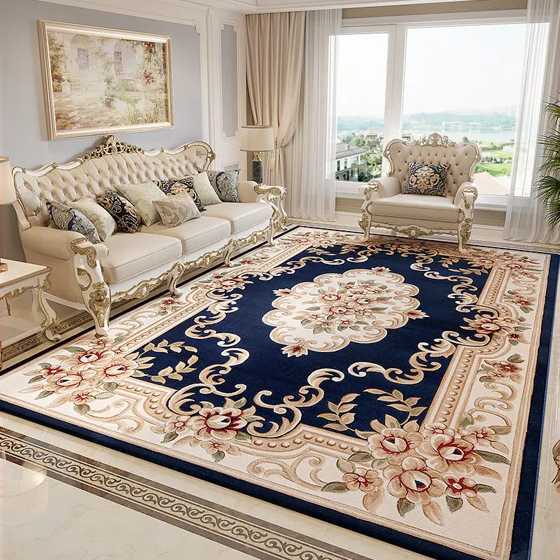 

European Retro Carpet Living Room Bedroom Coffee Table Blanket American Classic Bedside Cushion Sofa Large Carpet Decoration Hom