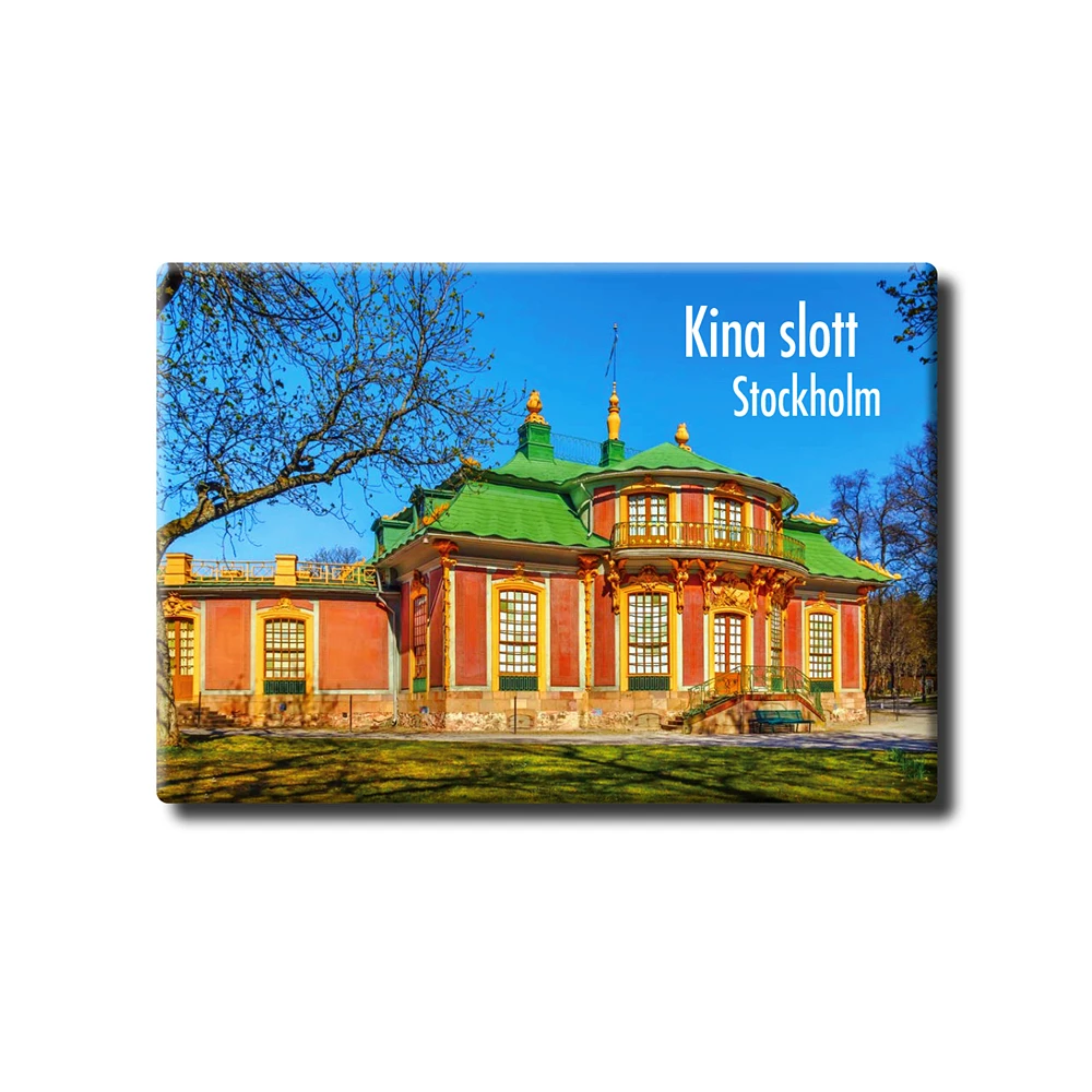 

Stockholm "China Palace of Queen's Island'" Sweden Tourist Souvenir Tinplate Refrigerator Sticker Creative Gift for Friend 27268