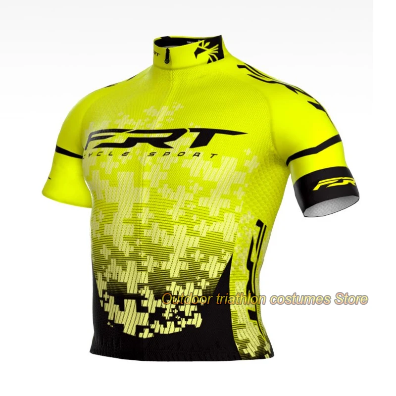 

FRT 2022 летняя команда Велоспорт Джерси Мужская велосипедная Джерси дышащая рубашка с коротким рукавом гоночный велосипед одежда мужские вел...